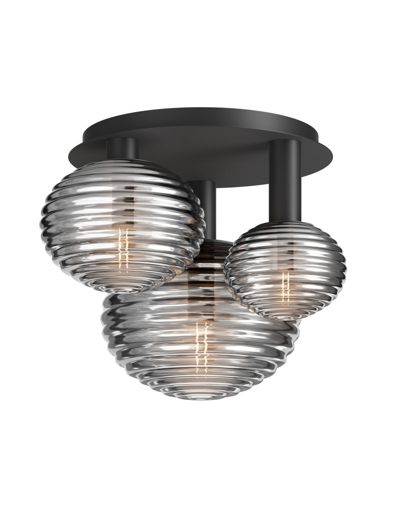 Ceiling lamps spheres - Maytoni Reels Ceiling Lamp 3xE14 40W Black MOD268CL-03B - product kolory-swiatla.pl 1