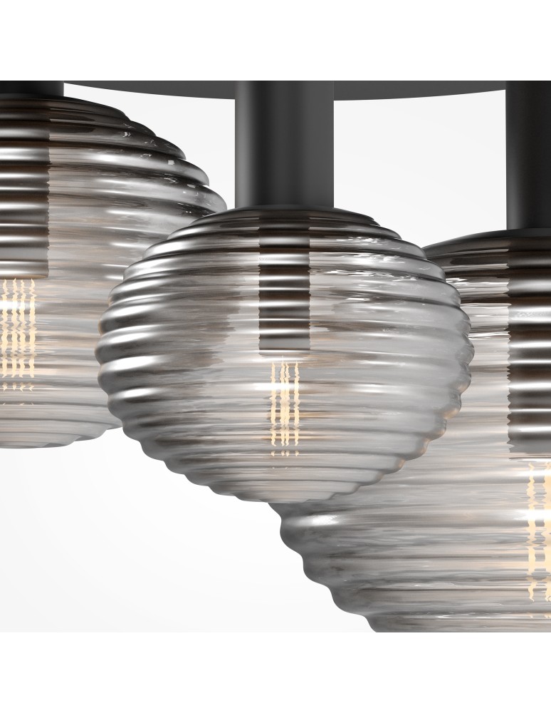 Ceiling lamps spheres - Maytoni Reels Ceiling Lamp 3xE14 40W Black MOD268CL-03B - product kolory-swiatla.pl 2