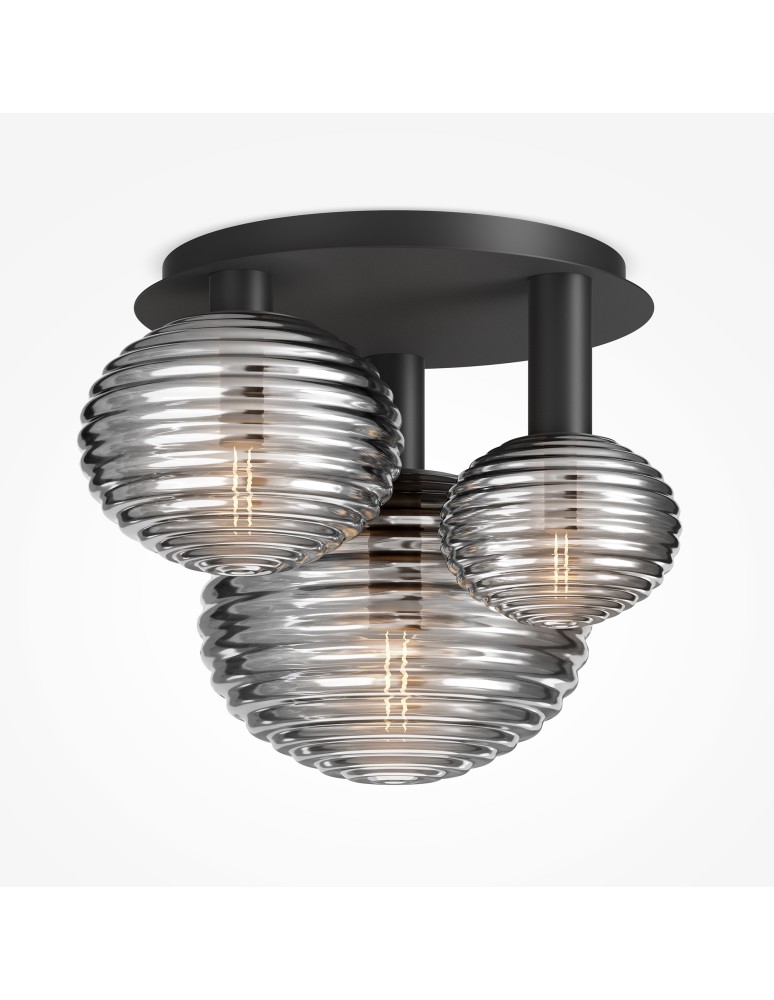 Ceiling lamps spheres - Maytoni Reels Ceiling Lamp 3xE14 40W Black MOD268CL-03B - product kolory-swiatla.pl 4