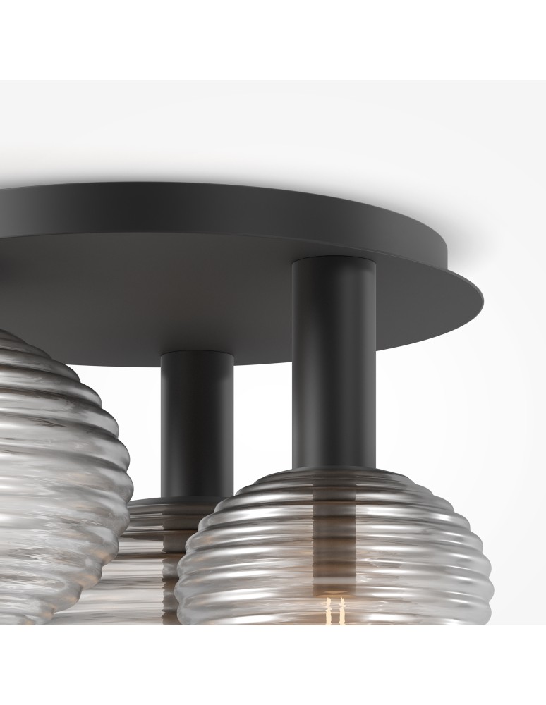 Ceiling lamps spheres - Maytoni Reels Ceiling Lamp 3xE14 40W Black MOD268CL-03B - product kolory-swiatla.pl 5