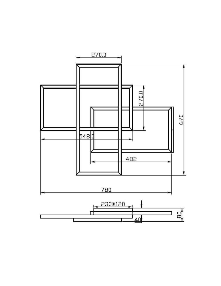 Maytoni Rida Lampa Sufitowa LED 78W 4300lm Biały MOD015CL-L80WK