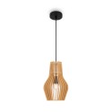 Maytoni Roots Lampa Wisząca Drewniana 1xE27 40W Czarny MOD191PL-01W1