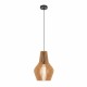 Maytoni Roots Lampa Wisząca Drewniana 1xE27 40W Czarny MOD191PL-01W1