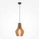 Maytoni Roots Lampa Wisząca Drewniana 1xE27 40W Czarny MOD191PL-01W1