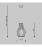 Pendant lamps - Maytoni Roots Wooden Pendant Lamp 1xE27 40W Black MOD191PL-01W1 - product 7