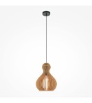 Pendant lamps - Maytoni Roots Wooden Pendant Lamp 1xE27 40W Black MOD192PL-01W1 - product 4