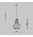 Pendant lamps - Maytoni Roots Wooden Pendant Lamp 1xE27 40W Black MOD192PL-01W1 - product 6