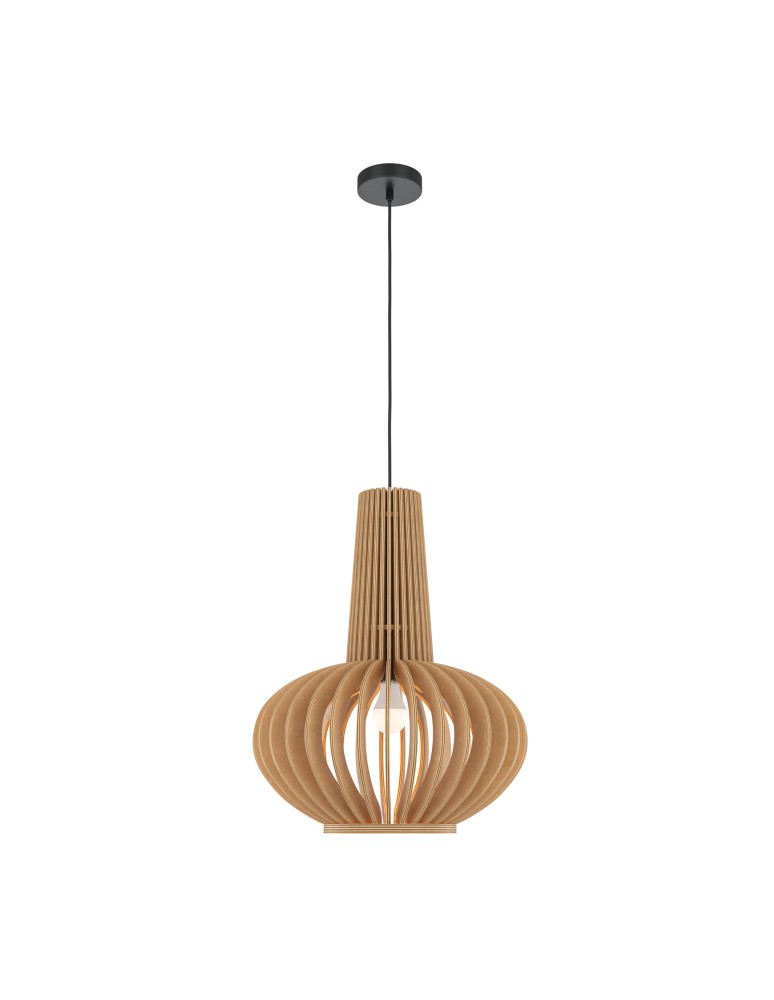 Pendant lamps - Maytoni Roots Wooden Pendant Lamp 1xE27 40W Black MOD193PL-01W1 - product kolory-swiatla.pl 1