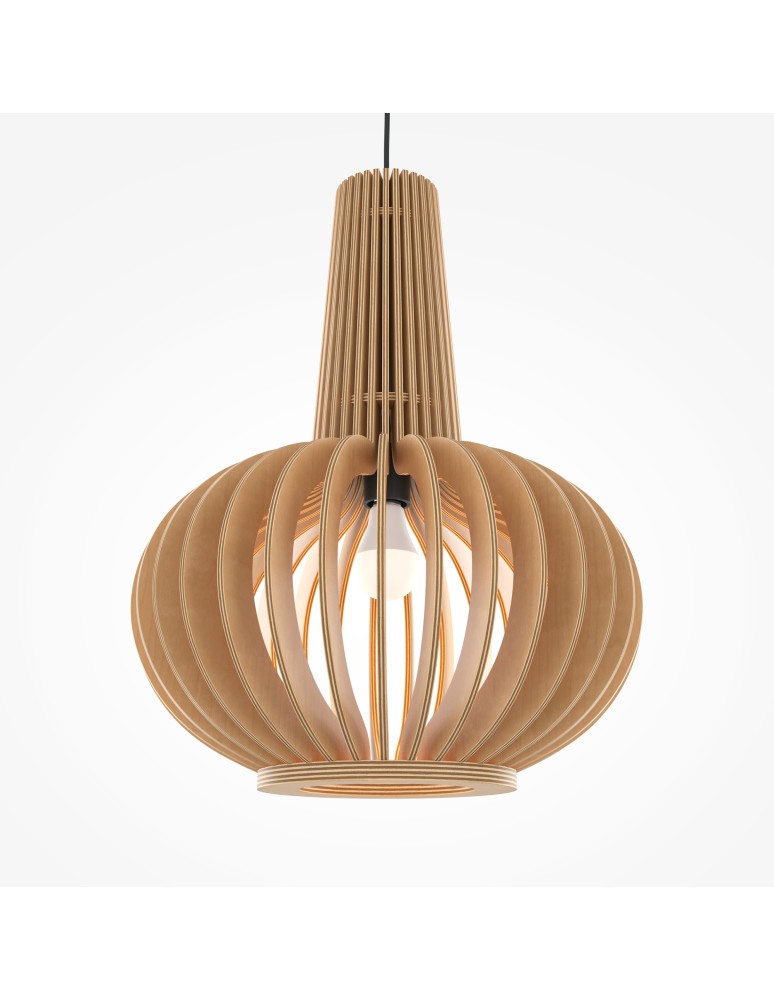 Pendant lamps - Maytoni Roots Wooden Pendant Lamp 1xE27 40W Black MOD193PL-01W1 - product kolory-swiatla.pl 4