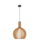 Wooden pendant lamps - Maytoni Roots Wooden Pendant Lamp 1xE27 40W Black MOD194PL-01W1 - product 1