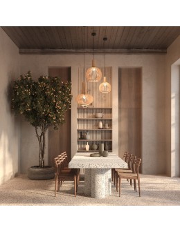 Maytoni Roots Wooden Pendant Lamp 1xE27 40W Black MOD194PL-01W1 - product 2