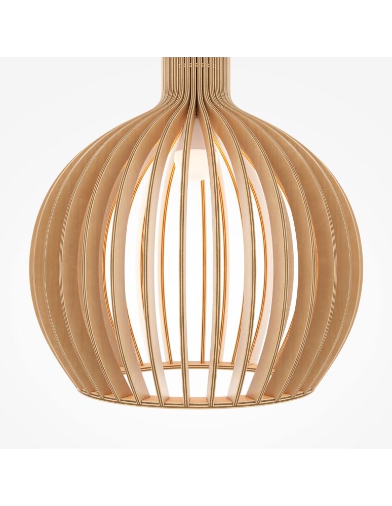 Wooden pendant lamps - Maytoni Roots Wooden Pendant Lamp 1xE27 40W Black MOD194PL-01W1 - product kolory-swiatla.pl 3