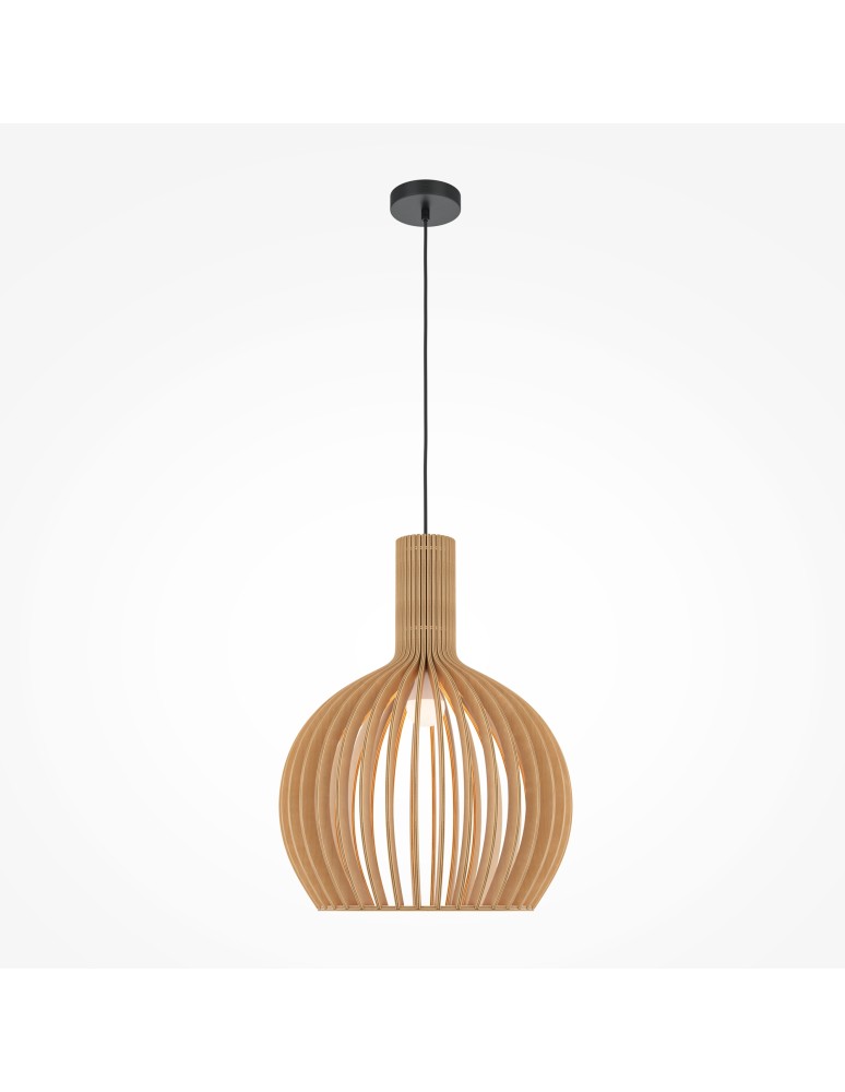 Wooden pendant lamps - Maytoni Roots Wooden Pendant Lamp 1xE27 40W Black MOD194PL-01W1 - product kolory-swiatla.pl 5