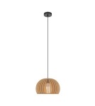 Wooden pendant lamps - Maytoni Roots Wooden Pendant Lamp 1xE27 40W Black MOD195PL-01W - product 1