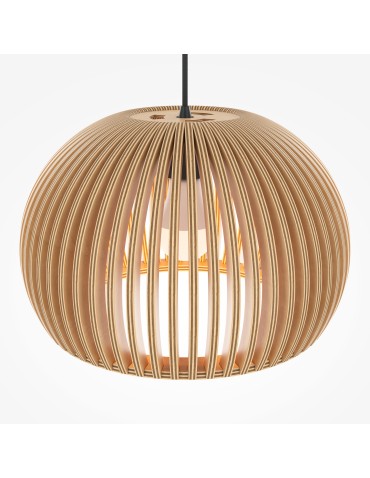Maytoni Roots Wooden Pendant Lamp 1xE27 40W Black MOD195PL-01W - product 2