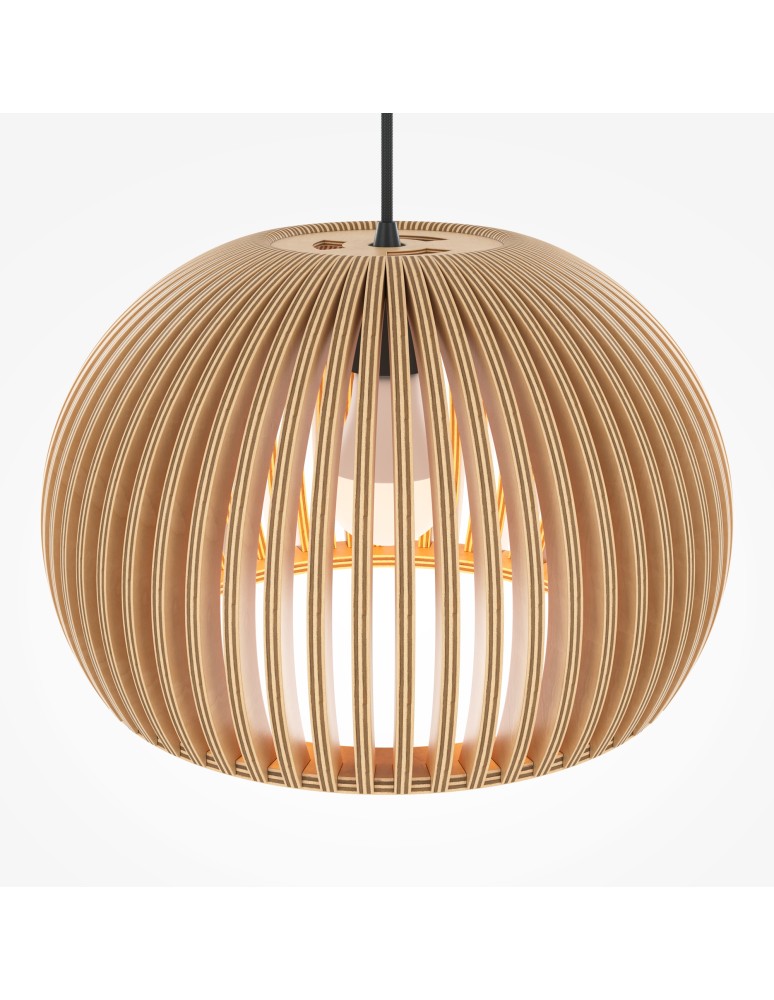 Wooden pendant lamps - Maytoni Roots Wooden Pendant Lamp 1xE27 40W Black MOD195PL-01W - product kolory-swiatla.pl 2