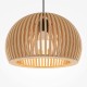 Maytoni Roots Lampa Wisząca Drewniana 1xE27 40W Czarny MOD195PL-01W