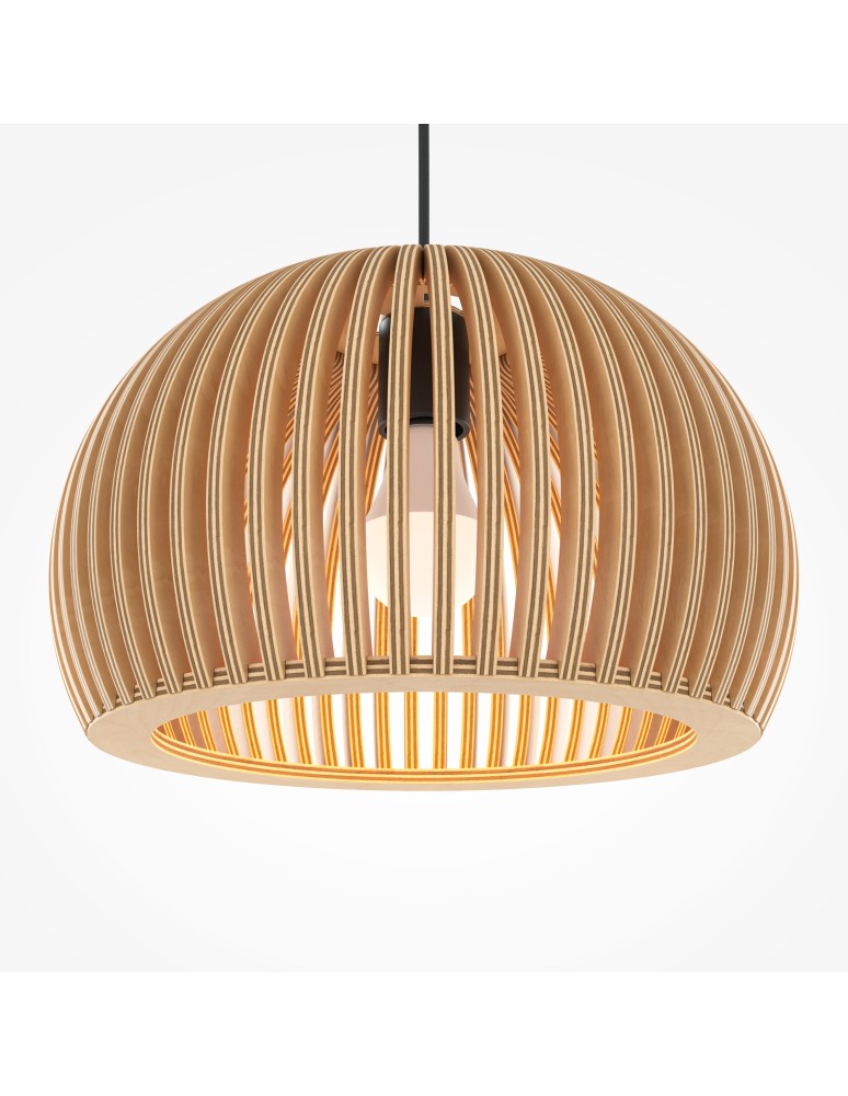 Wooden pendant lamps - Maytoni Roots Wooden Pendant Lamp 1xE27 40W Black MOD195PL-01W - product kolory-swiatla.pl 3