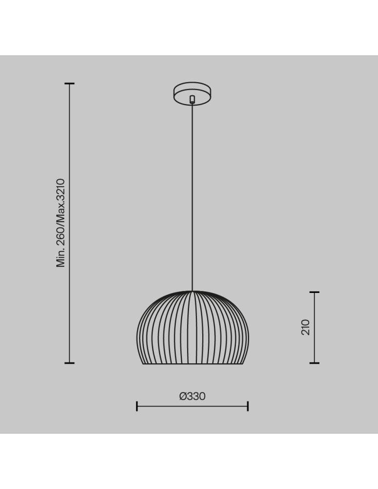 Wooden pendant lamps - Maytoni Roots Wooden Pendant Lamp 1xE27 40W Black MOD195PL-01W - product kolory-swiatla.pl 6