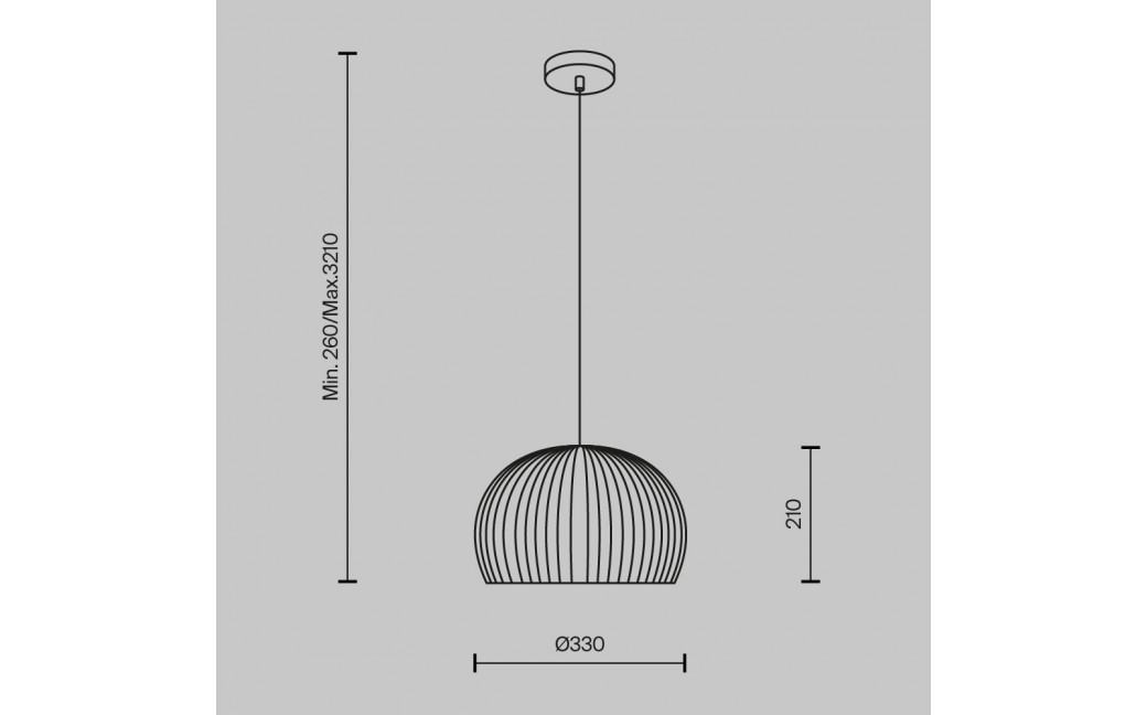 Maytoni Roots Lampa Wisząca Drewniana 1xE27 40W Czarny MOD195PL-01W