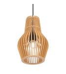Pendant lamps - Maytoni Roots Wooden Pendant Lamp 1xE27 40W Black MOD191PL-01W - product 3