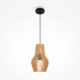 Maytoni Roots Lampa Wisząca Drewniana 1xE27 40W Czarny MOD191PL-01W