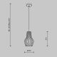 Maytoni Roots Lampa Wisząca Drewniana 1xE27 40W Czarny MOD191PL-01W