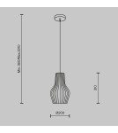 Pendant lamps - Maytoni Roots Wooden Pendant Lamp 1xE27 40W Black MOD191PL-01W - product 6