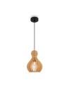 Maytoni Roots Wooden Pendant Lamp 1xE27 40W Black MOD192PL-01W