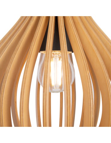 Maytoni Roots Lampa Wisząca Drewniana 1xE27 40W Czarny MOD192PL-01W - produkt 2