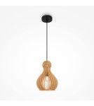 Pendant lamps - Maytoni Roots Wooden Pendant Lamp 1xE27 40W Black MOD192PL-01W - product 4