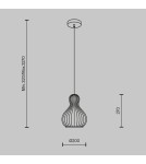 Pendant lamps - Maytoni Roots Wooden Pendant Lamp 1xE27 40W Black MOD192PL-01W - product 6