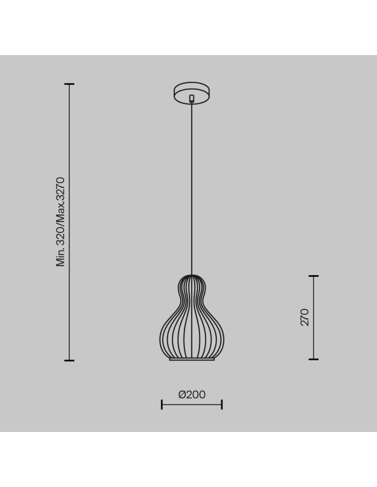 Pendant lamps - Maytoni Roots Wooden Pendant Lamp 1xE27 40W Black MOD192PL-01W - product kolory-swiatla.pl 6