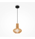 Pendant lamps - Maytoni Roots Wooden Pendant Lamp 1xE27 40W Black MOD193PL-01W - product 1