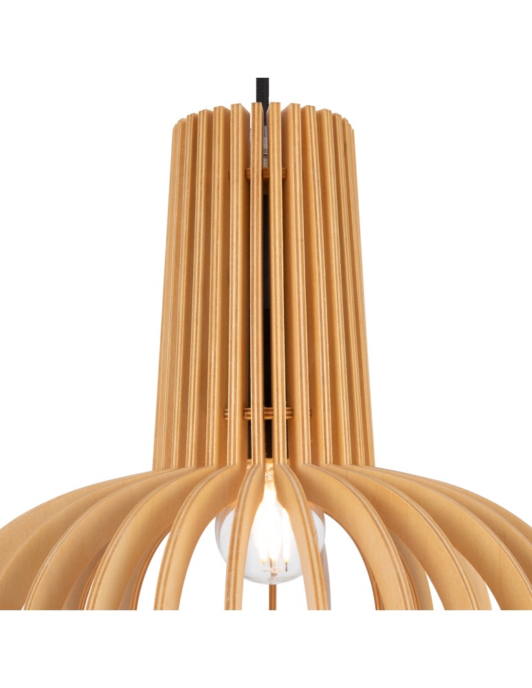 Pendant lamps - Maytoni Roots Wooden Pendant Lamp 1xE27 40W Black MOD193PL-01W - product kolory-swiatla.pl 3