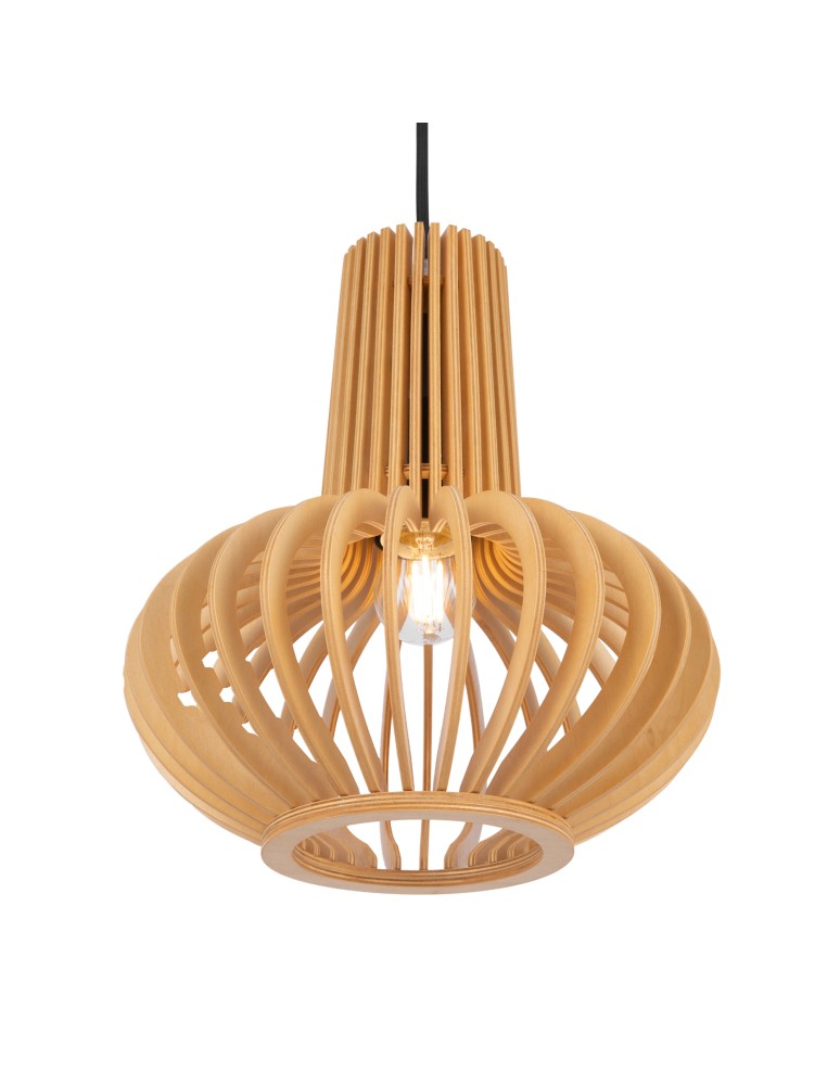 Pendant lamps - Maytoni Roots Wooden Pendant Lamp 1xE27 40W Black MOD193PL-01W - product kolory-swiatla.pl 4