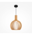 Wooden pendant lamps - Maytoni Roots Wooden Pendant Lamp 1xE27 40W Black MOD194PL-01W - product 1