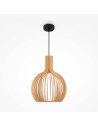 Maytoni Roots Wooden Pendant Lamp 1xE27 40W Black MOD194PL-01W