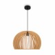 Maytoni Roots Lampa Wisząca Drewniana 1xE27 40W Czarny MOD195PL-01W1