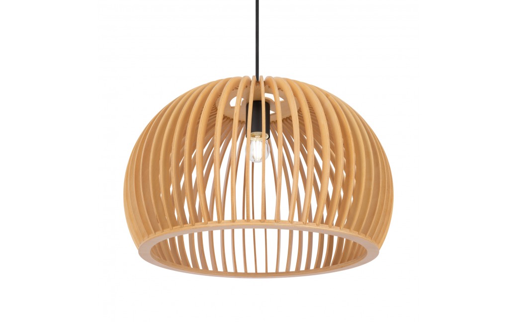 Maytoni Roots Lampa Wisząca Drewniana 1xE27 40W Czarny MOD195PL-01W1