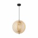 Maytoni Roots Lampa Wisząca Drewniana 1xE27 40W Czarny MOD197PL-01W