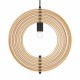 Maytoni Roots Lampa Wisząca Drewniana 1xE27 40W Czarny MOD197PL-01W