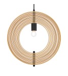 Pendant lamps - Maytoni Roots Wooden Pendant Lamp 1xE27 40W Black MOD197PL-01W - product 4