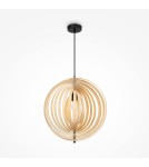 Pendant lamps - Maytoni Roots Wooden Pendant Lamp 1xE27 40W Black MOD197PL-01W1 - product 1
