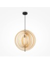 Maytoni Roots Lampa Wisząca Drewniana 1xE27 40W Czarny MOD197PL-01W1