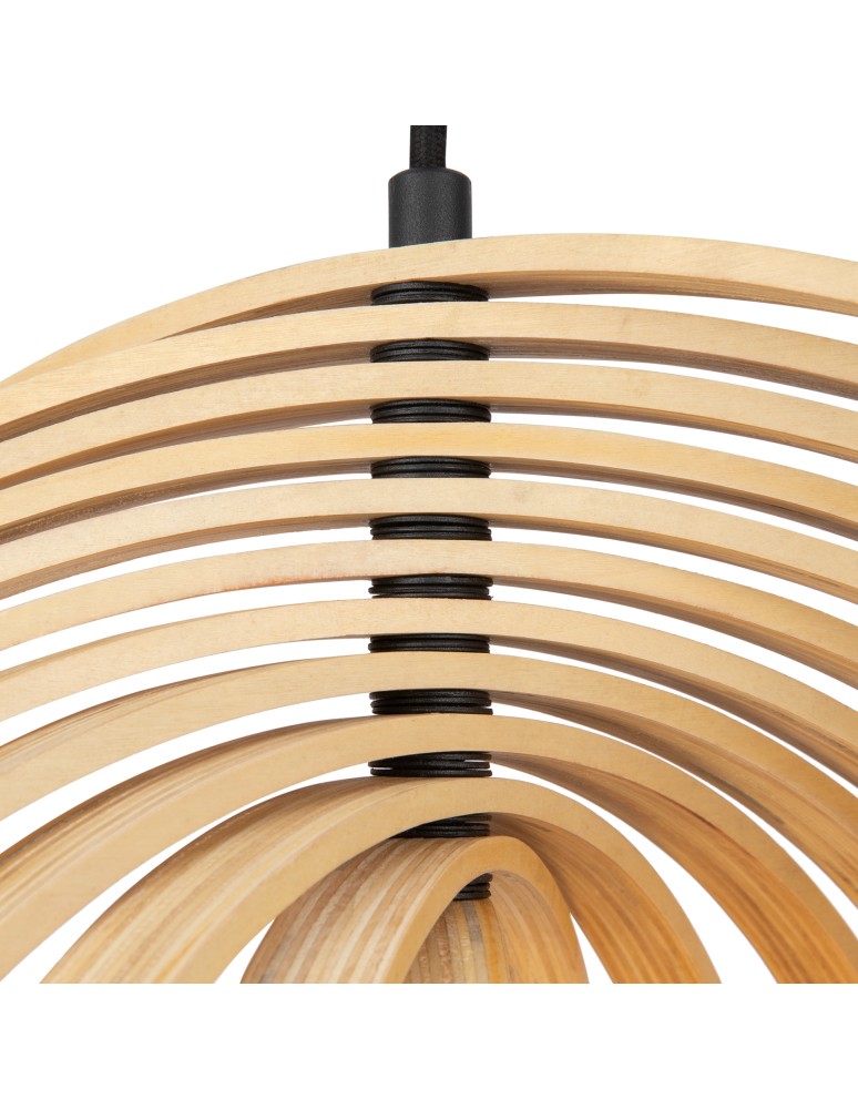 Pendant lamps - Maytoni Roots Wooden Pendant Lamp 1xE27 40W Black MOD197PL-01W1 - product kolory-swiatla.pl 4