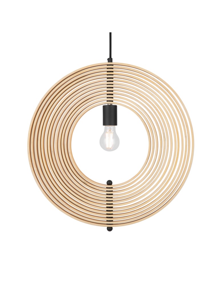 Pendant lamps - Maytoni Roots Wooden Pendant Lamp 1xE27 40W Black MOD197PL-01W1 - product kolory-swiatla.pl 5