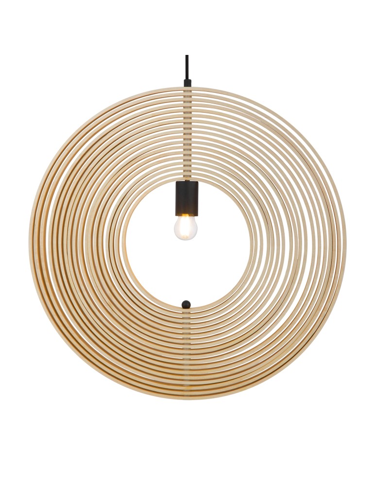 Pendant lamps - Maytoni Roots Wooden Pendant Lamp 1xE27 40W Black MOD197PL-01W2 - product kolory-swiatla.pl 4