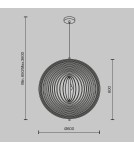 Pendant lamps - Maytoni Roots Wooden Pendant Lamp 1xE27 40W Black MOD197PL-01W2 - product 6