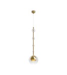Pendant lamps - Maytoni Ros Glass Ball Pendant Lamp 1xGU10 28W Brass MOD227PL-01BS. - product 1